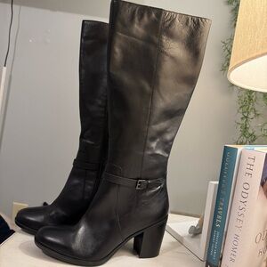 Naturalizer Black Knee High Heeled Boots
